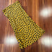 Madewell Black Yellow Skirt Polka Dots Animal Print Midi Maxi Bottom Size 2