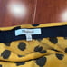 Madewell Black Yellow Skirt Polka Dots Animal Print Midi Maxi Bottom Size 2