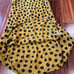 Madewell Black Yellow Skirt Polka Dots Animal Print Midi Maxi Bottom Size 2
