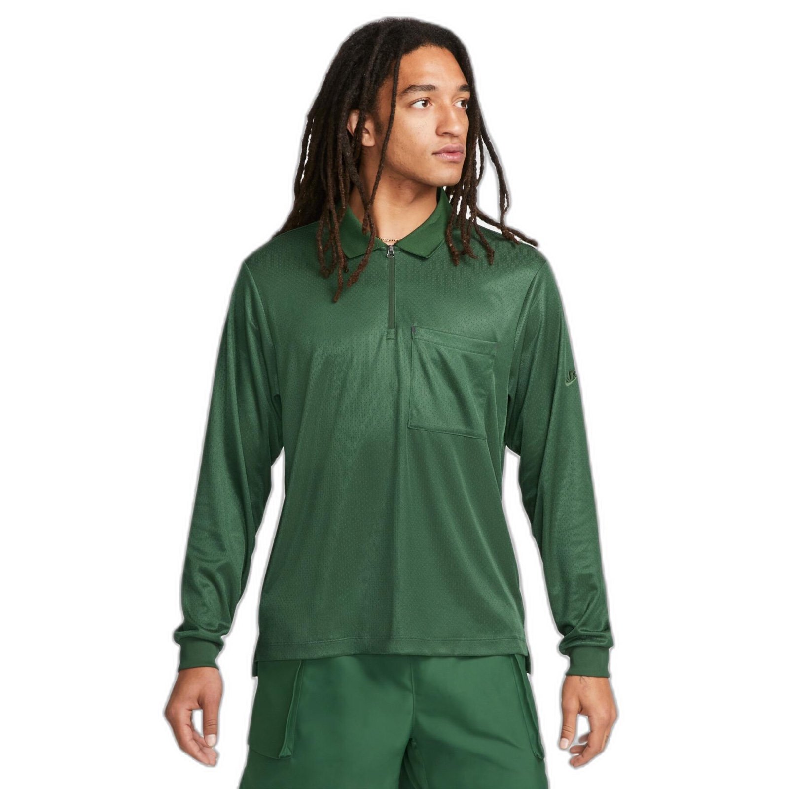Nike Tech Pack Sportswear Dri-FIT Polo Long Sleeve Green Top