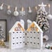 Wooden Christmas Advent Calendar House with 24 Drawers & Lights