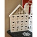 Wooden Christmas Advent Calendar House with 24 Drawers & Lights