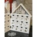 Wooden Christmas Advent Calendar House with 24 Drawers & Lights