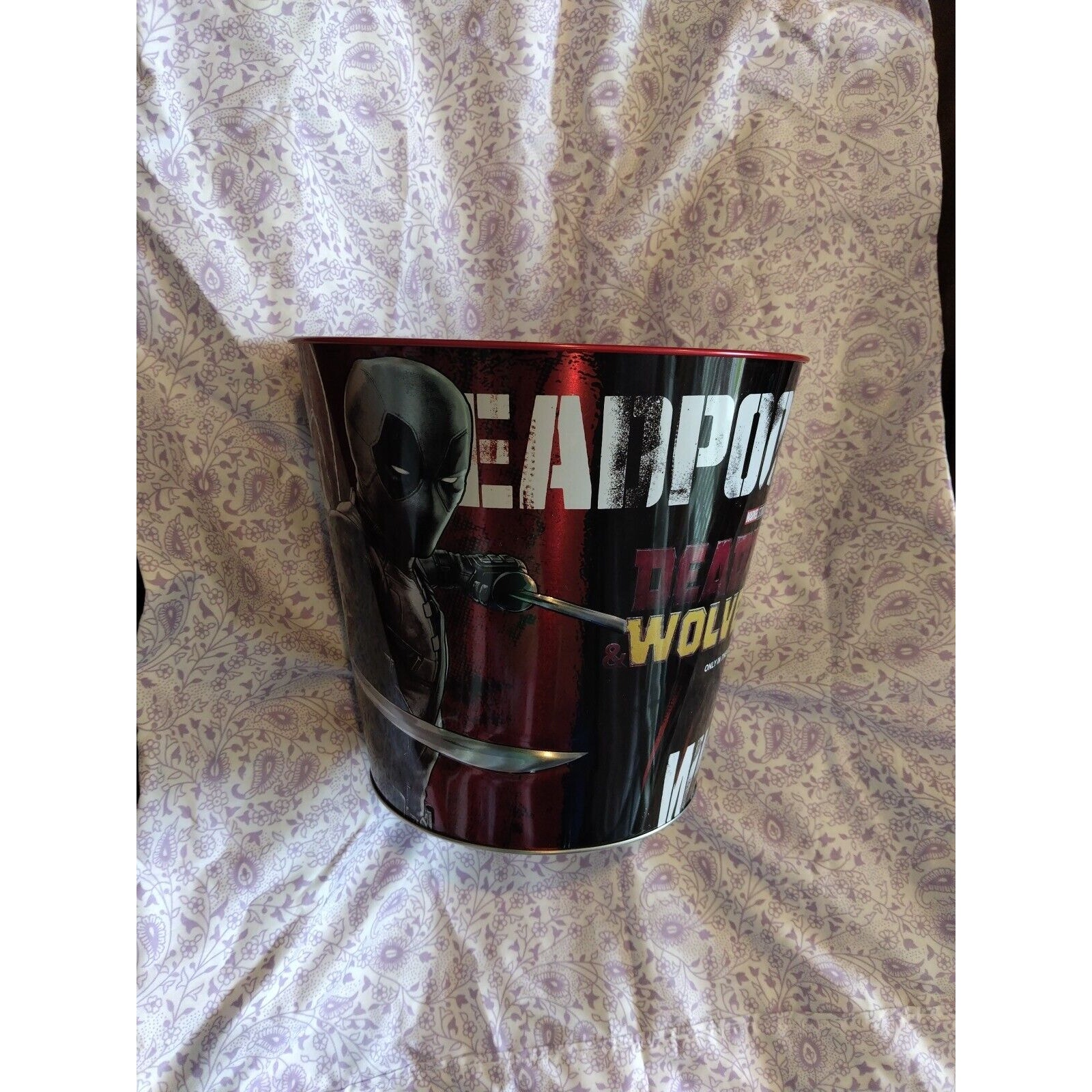 RARE Deadpool and Wolverine COLLECTABLE Metal 230oz Popcorn Tin
