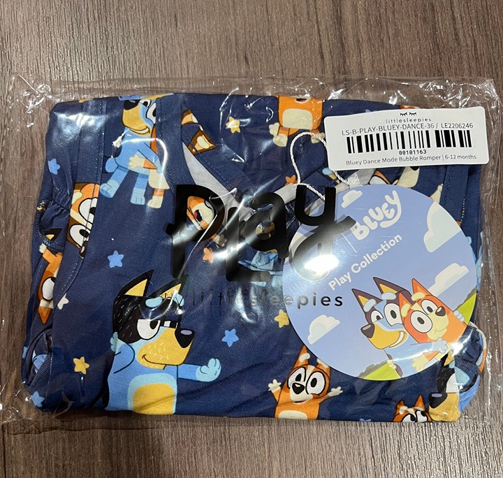 6-12 Months Little Sleepies Bluey Bubble NIB