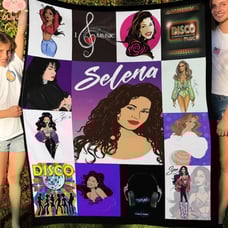 Selena Quintanilla Cartoon Fleece Blanket 40x30