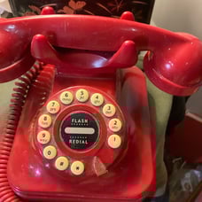 Vintage PF brand red landline phone