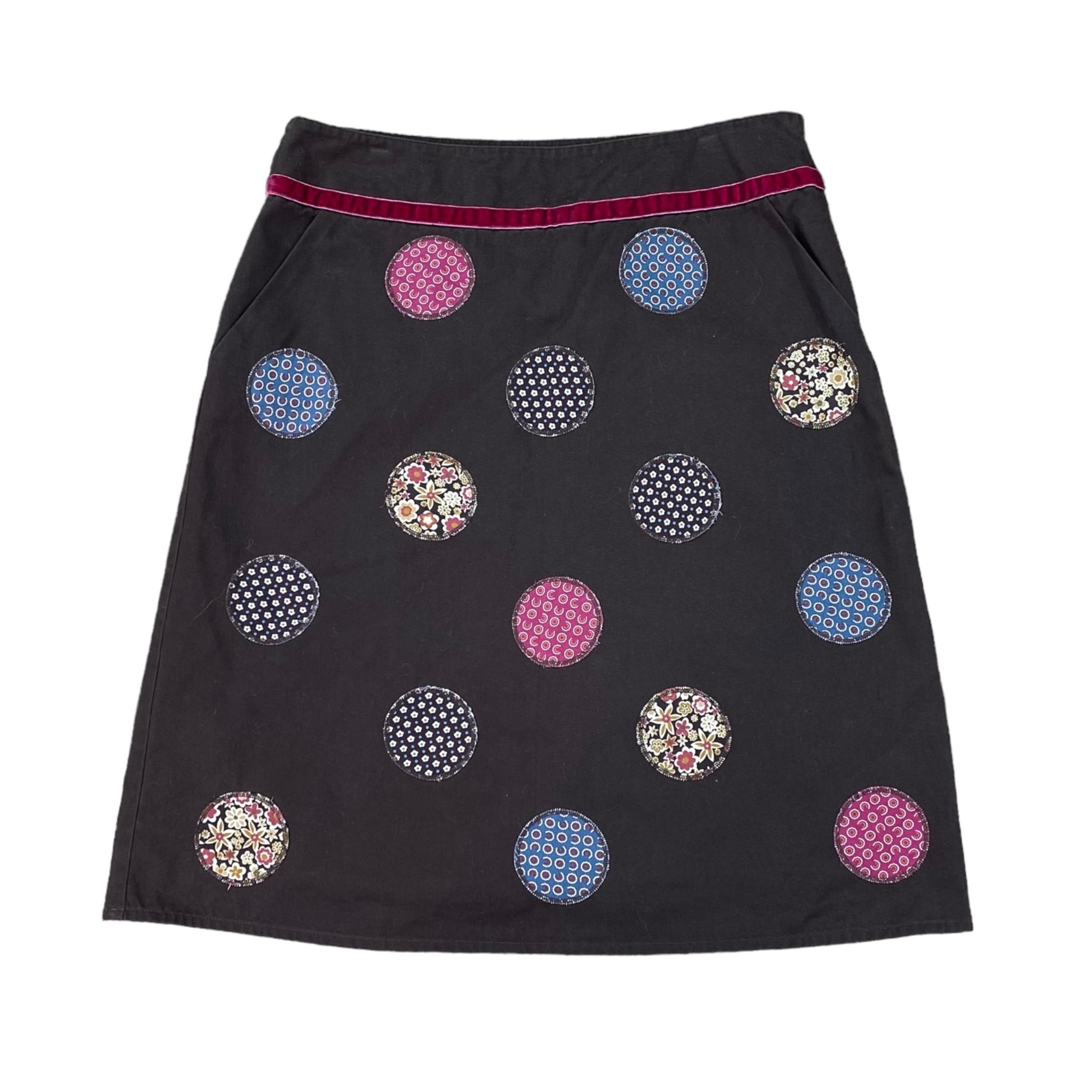 Woman’s Boden brown patchwork skirt size 14L Long