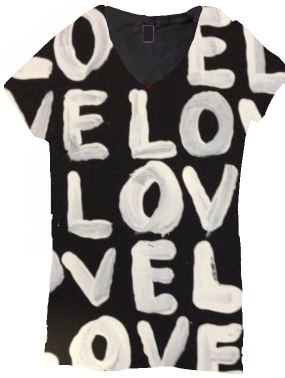 Graphic T-Shirt Art V-Neck Soft Cotton