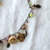 VINTAGE FRENCH CHENARD ALEXANDRE TROPICAL FLOWER CHARM NECKLACE