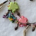 VINTAGE FRENCH CHENARD ALEXANDRE TROPICAL FLOWER CHARM NECKLACE