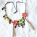 VINTAGE FRENCH CHENARD ALEXANDRE TROPICAL FLOWER CHARM NECKLACE