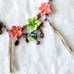 VINTAGE FRENCH CHENARD ALEXANDRE TROPICAL FLOWER CHARM NECKLACE