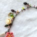 VINTAGE FRENCH CHENARD ALEXANDRE TROPICAL FLOWER CHARM NECKLACE