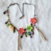 VINTAGE FRENCH CHENARD ALEXANDRE TROPICAL FLOWER CHARM NECKLACE