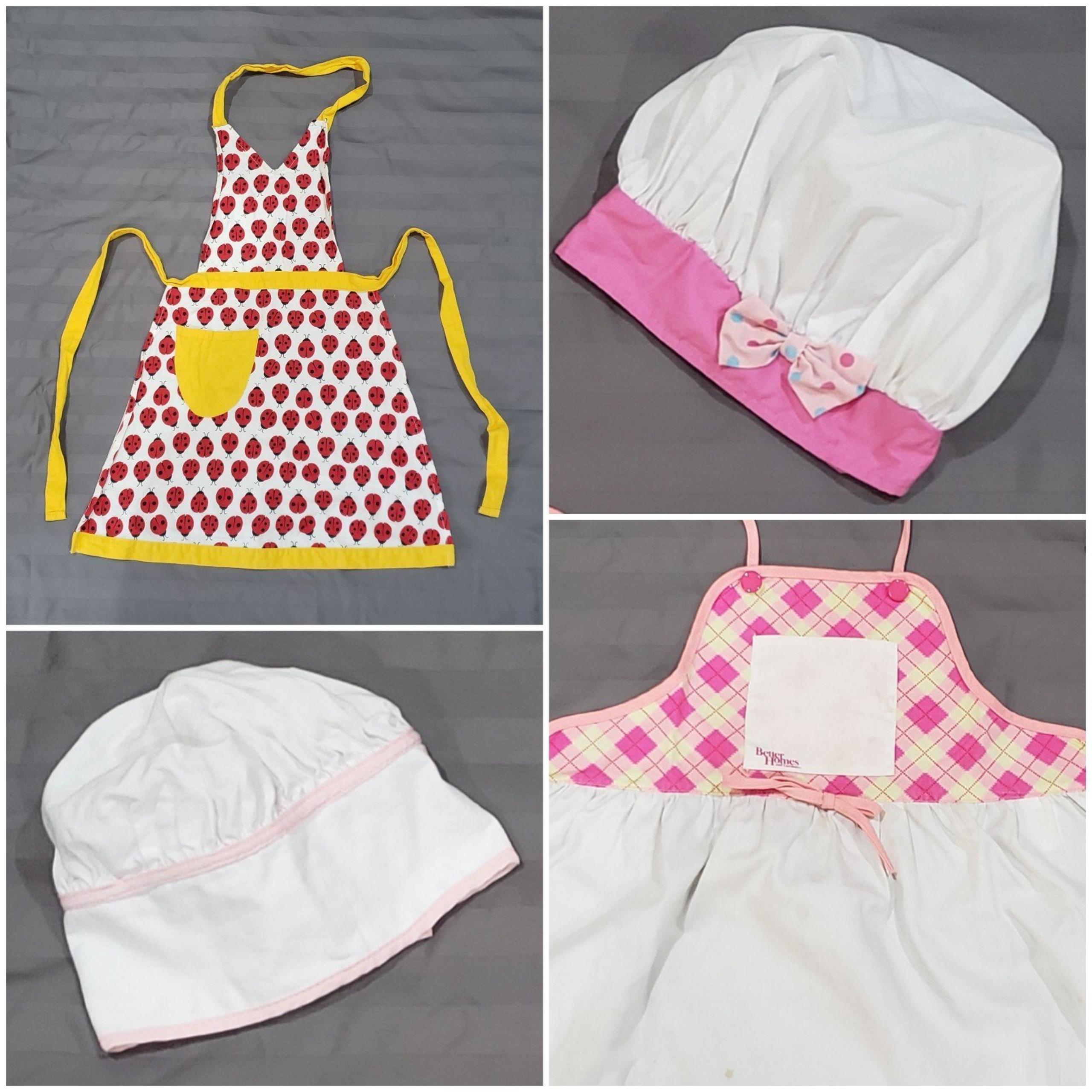 2 Kid's Chef Hats and 2 Kid's Aprons - WHIM