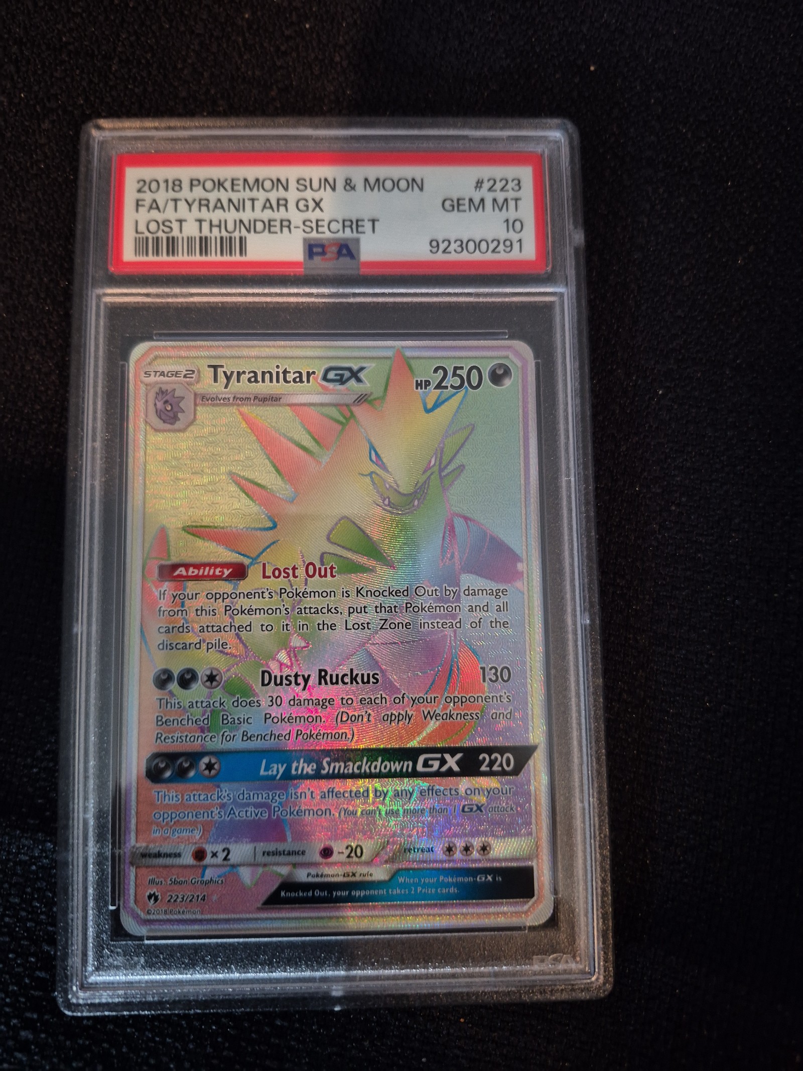 2018 tyranitar ex psa 10