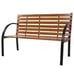 48 Hardwood Slotted Steel Cast Iron Frame Outdoor Patio Garden Bench Park Seat