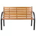 48 Hardwood Slotted Steel Cast Iron Frame Outdoor Patio Garden Bench Park Seat