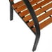 48 Hardwood Slotted Steel Cast Iron Frame Outdoor Patio Garden Bench Park Seat