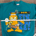 Vintage Garfield “Mr Fix It” crewneck sweatshirt- 1978 Size Large-Teal