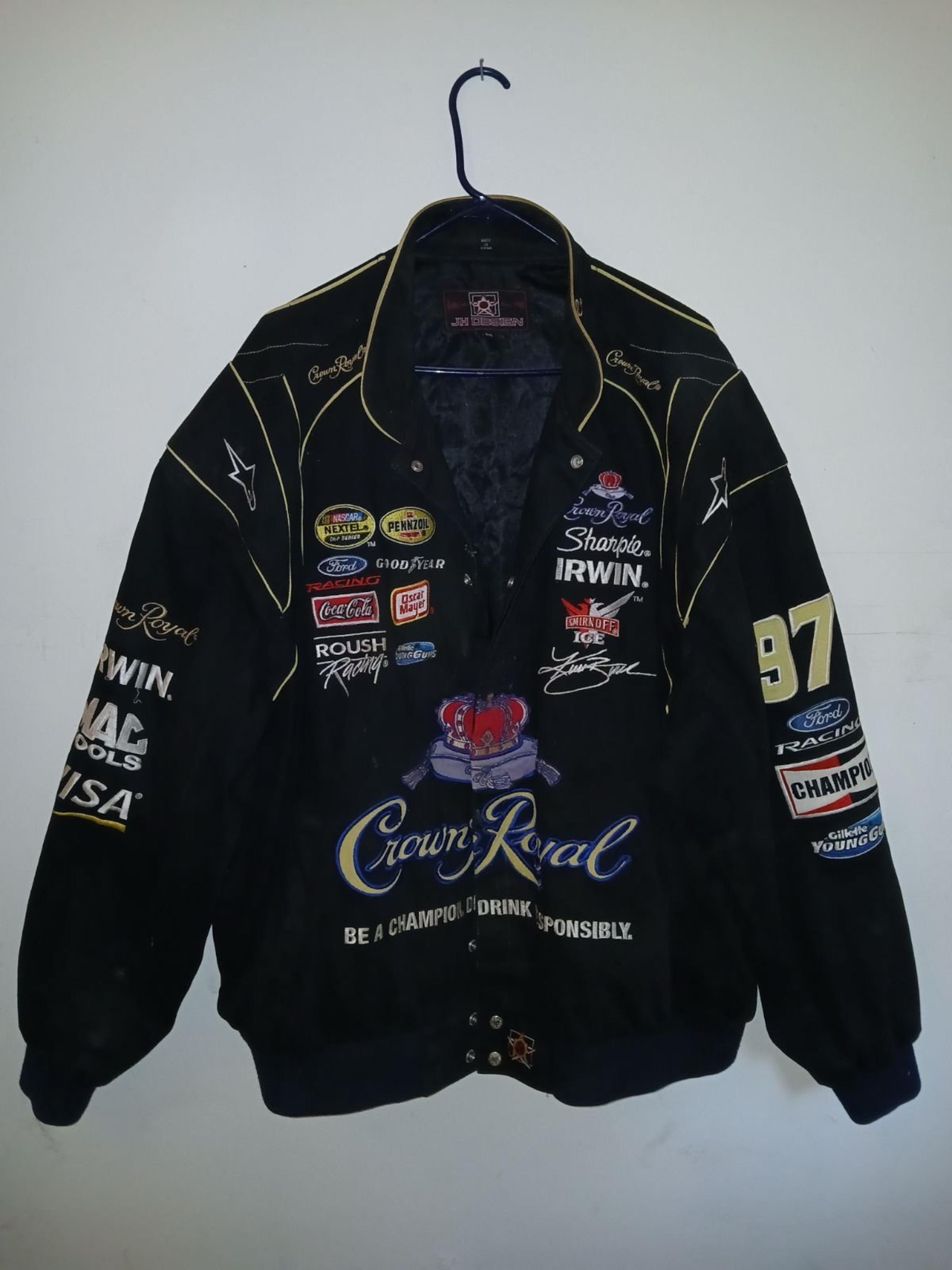 Mens Crown Royal Black Racing Jacket 3XL JH Design