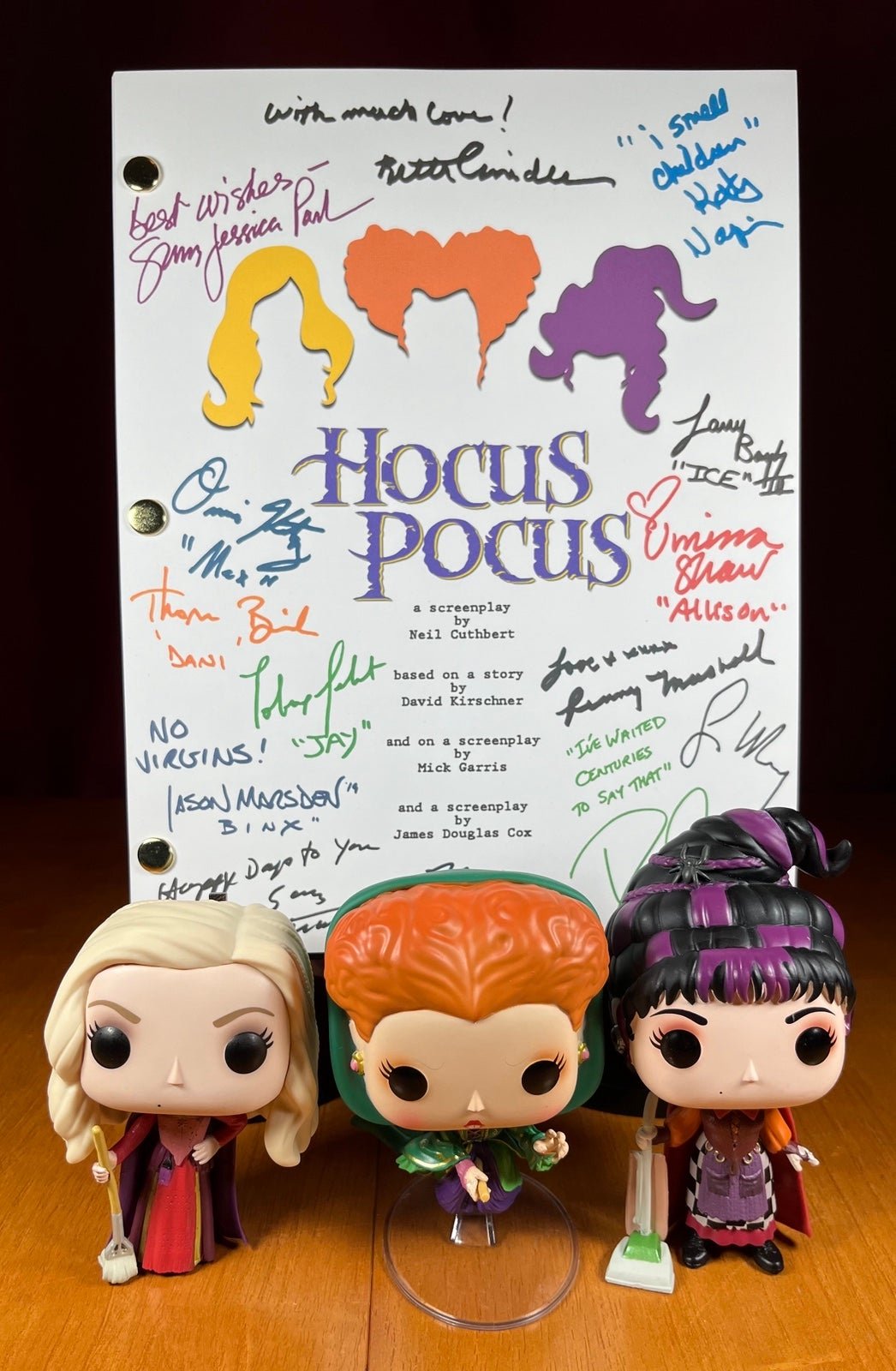 Hocus Pocus Script Cast-Signed - Autograph Reprints - The Sanderson Sisters