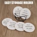 Funny Drink Coasters Absorbent with Holder 6 Pcs Absorbing Stone Funny Coaster