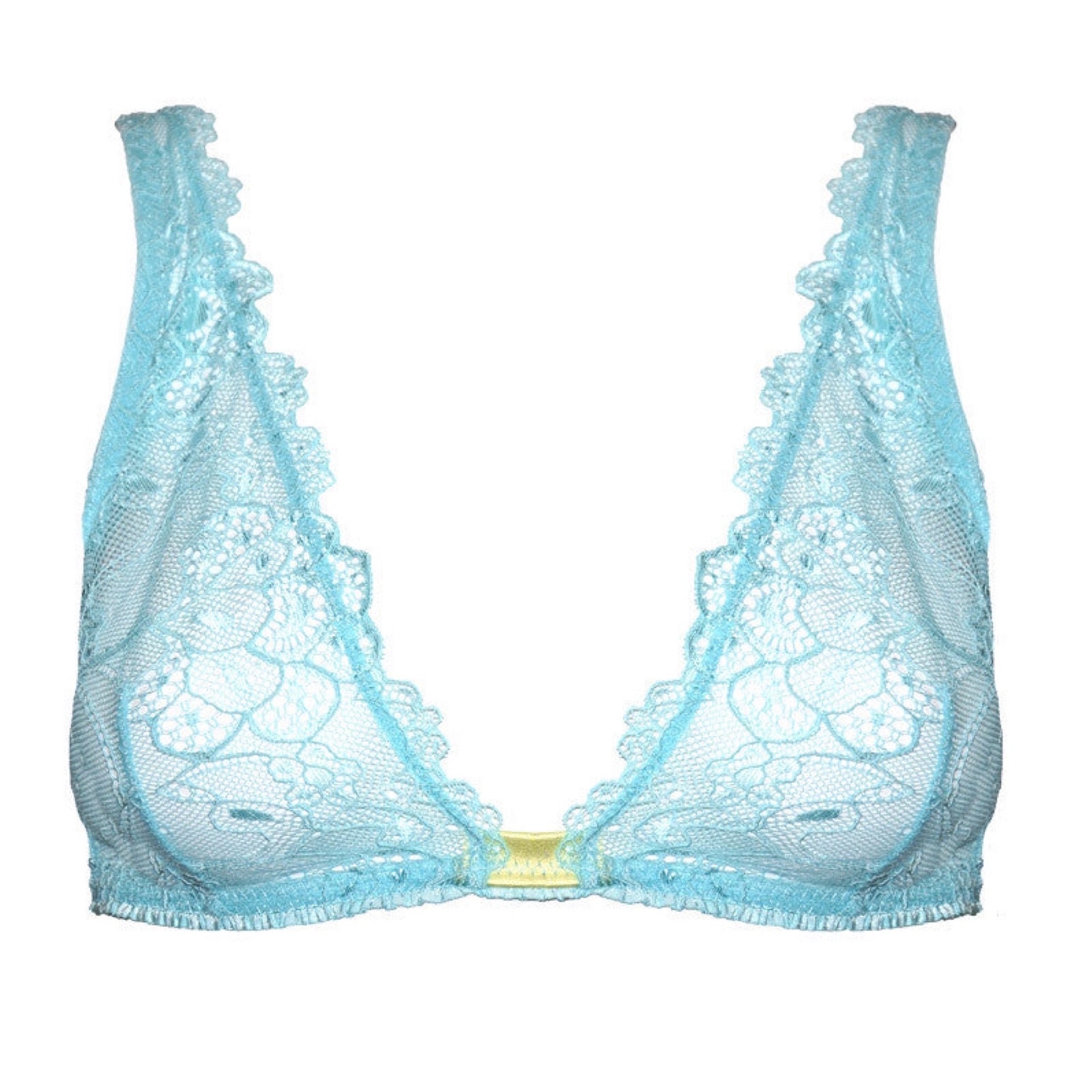 NEW Mimi Holliday L Summer Sorbet Soft Cup Bra Lace Blue Green Silk Adjustable