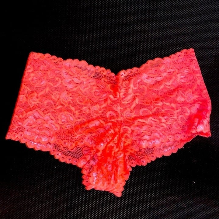VS Orange Lace Bikini Hiphugger Lacie Panty Small