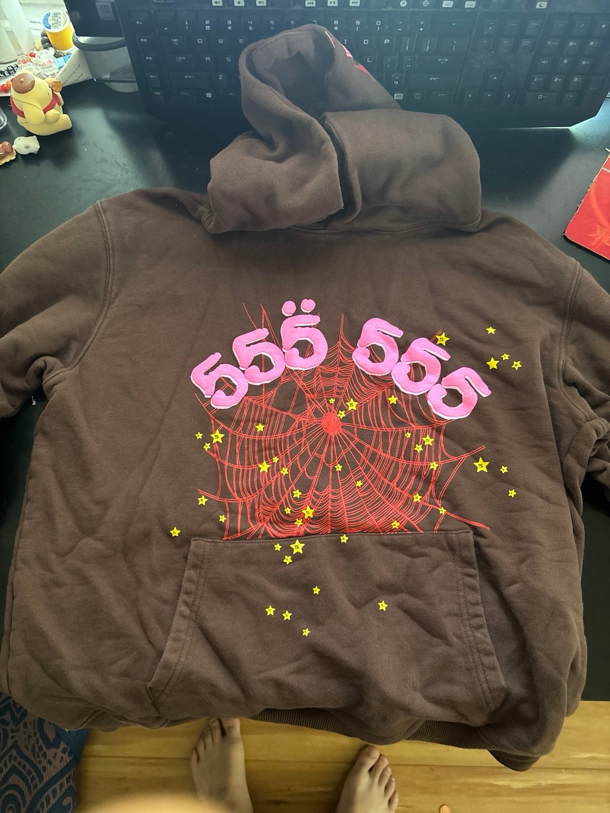 Brown spyder hoodie 555