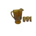 Indiana Glass Marigold Harvest Grape Pitcher w/3 Carnival Glasses- Fast Shipping