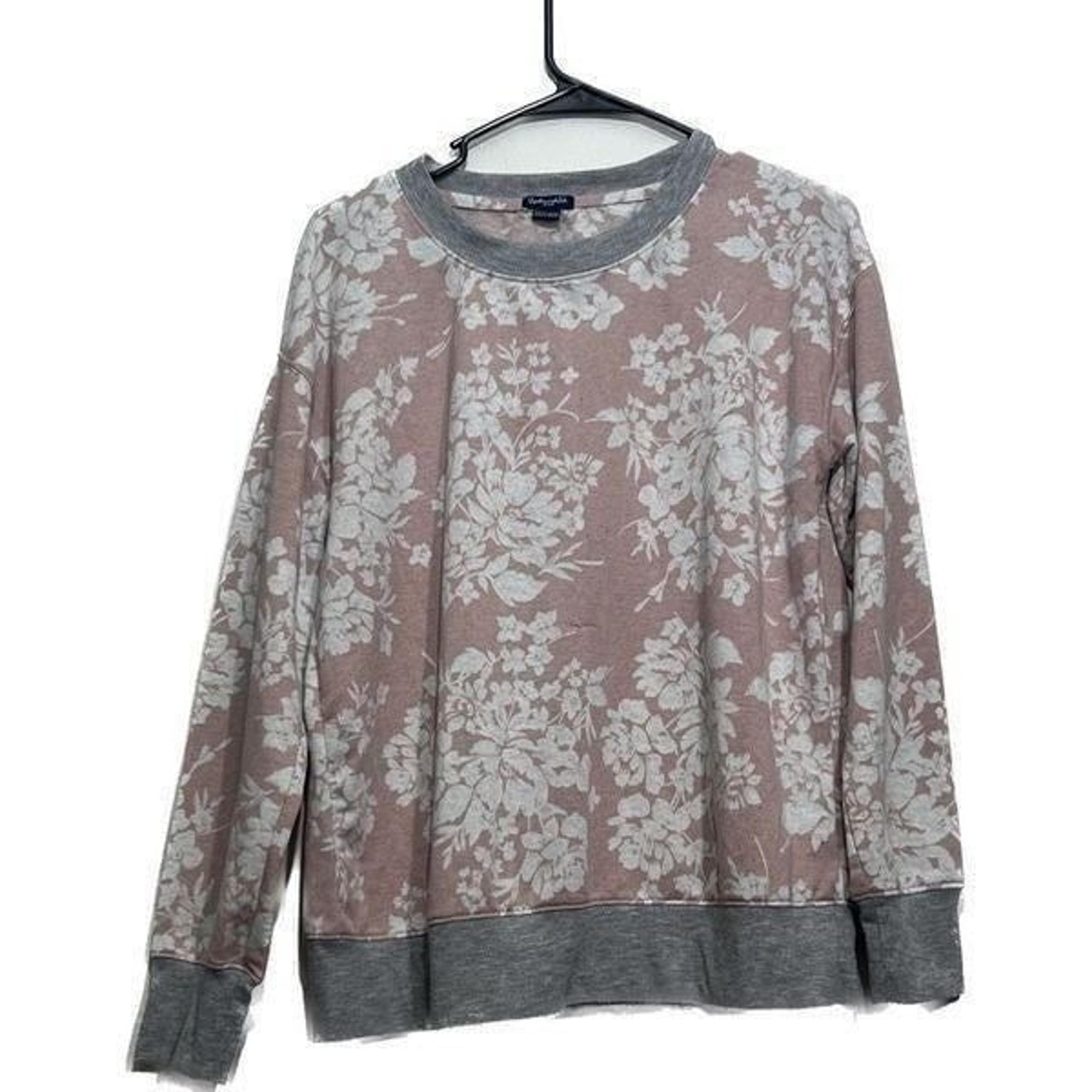 Splendid women’s long sleeve, crewneck, floral, print top size small