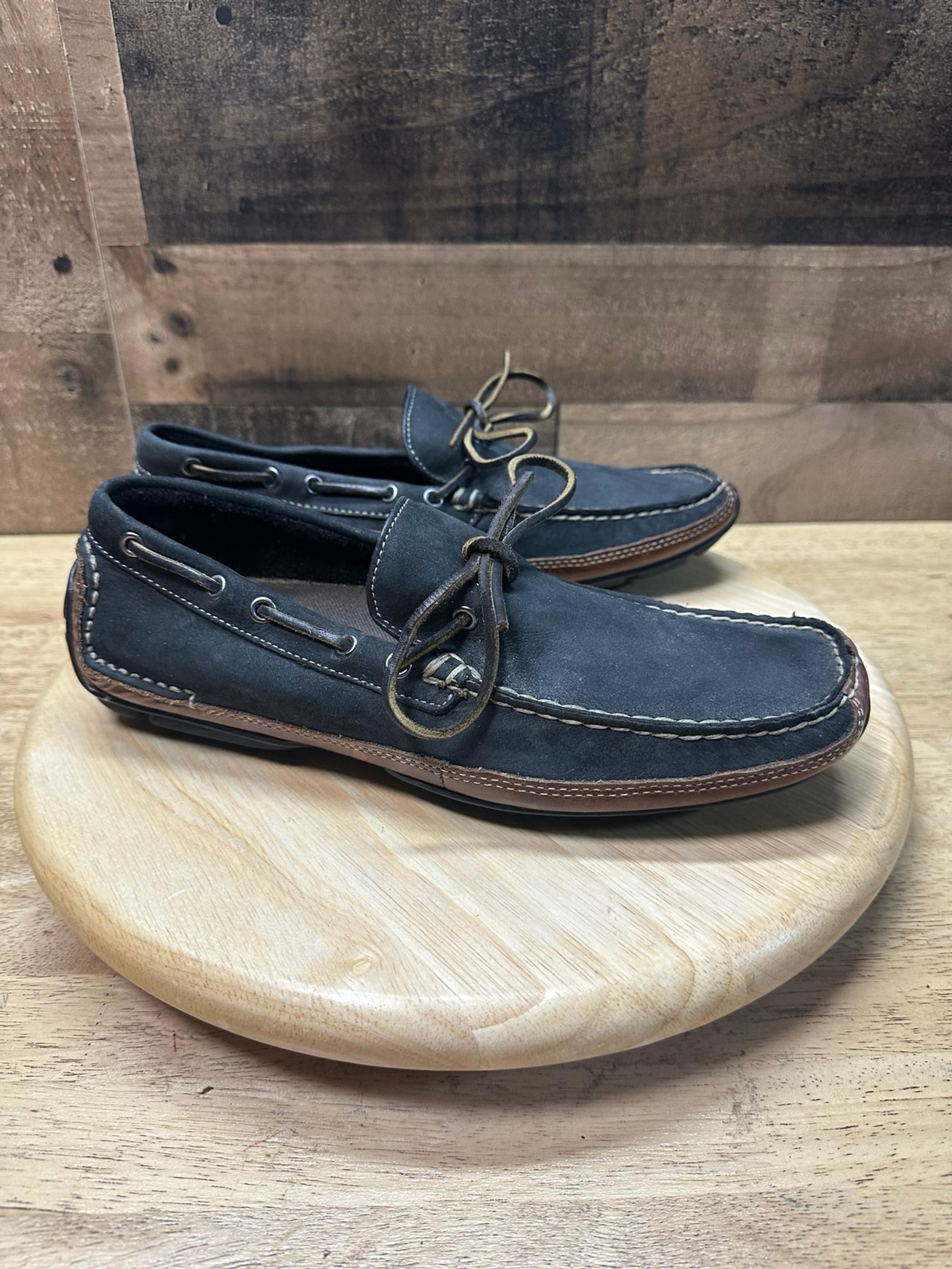 Rockport Men’s Black/Brown Leather Lace-up Boat Shoes APM78011 Size 9M