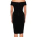 Xscape Black Ruffle Off the Shoulder Velvet Cocktail Dress
