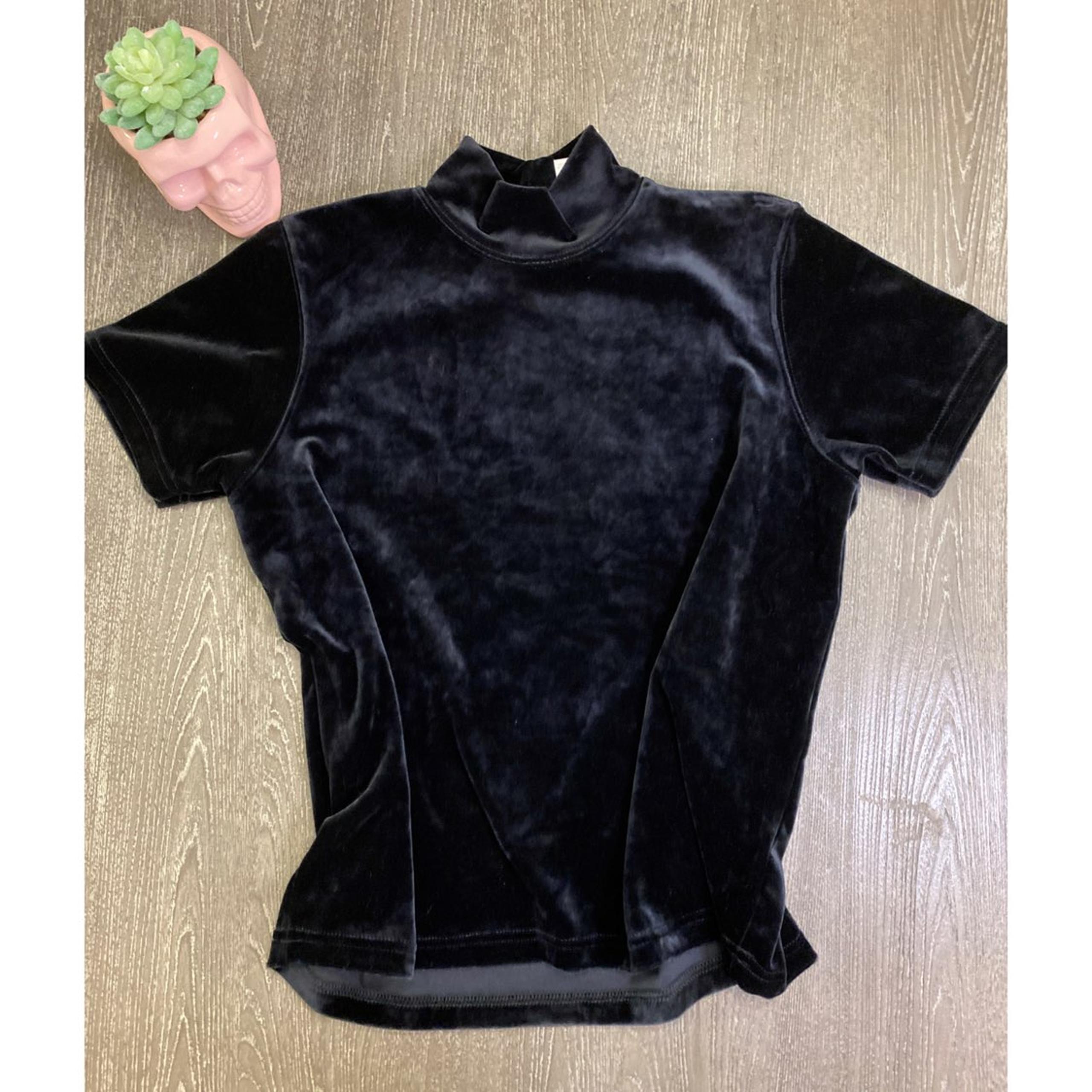 Pierre Cardin black velvet turtle neck