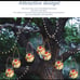 3pcs Outdoor Solar Lanterns Hanging Solar Lights Waterproof Solar Lights with De