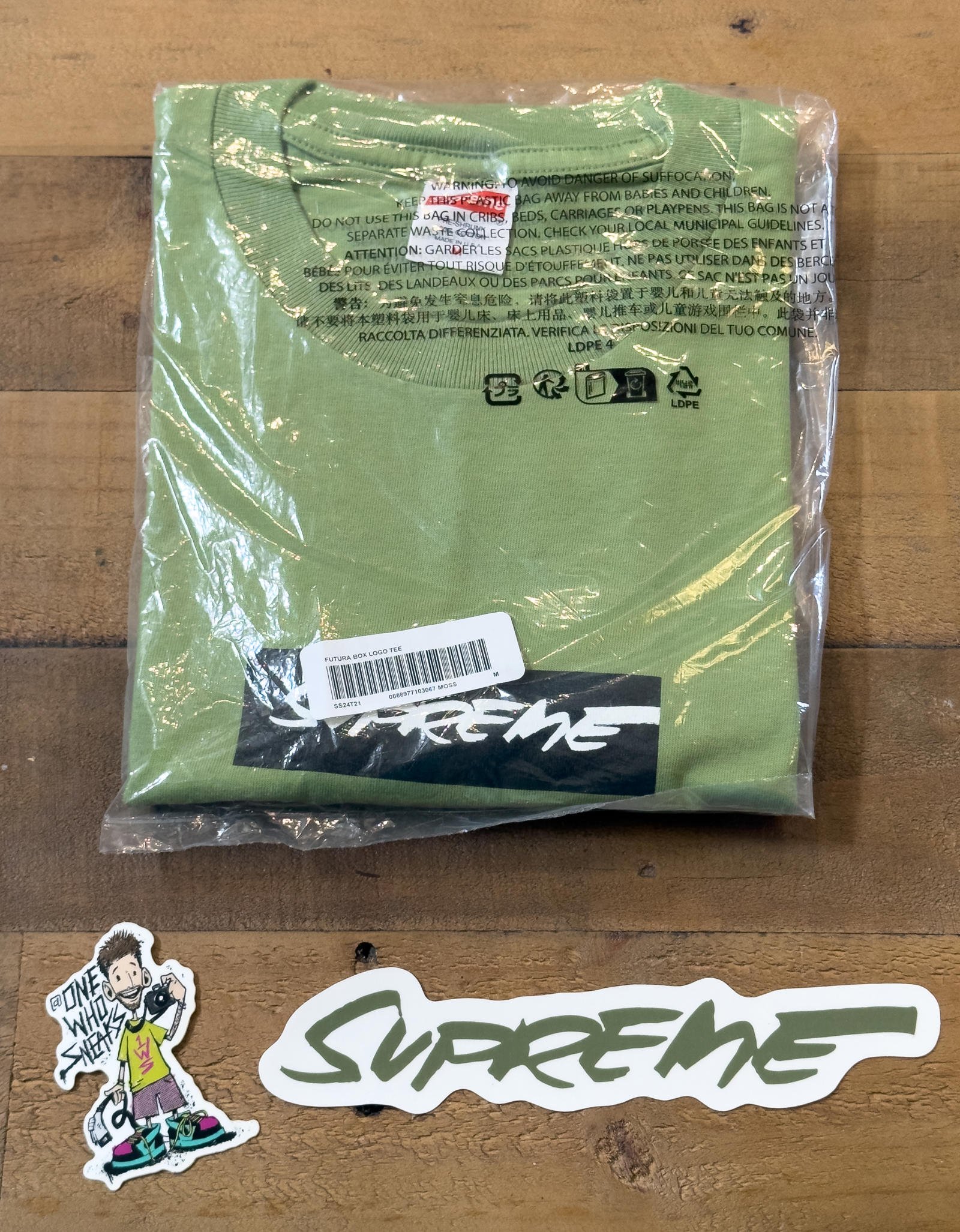 Supreme Futura Box Logo Tee & Sticker Size Medium