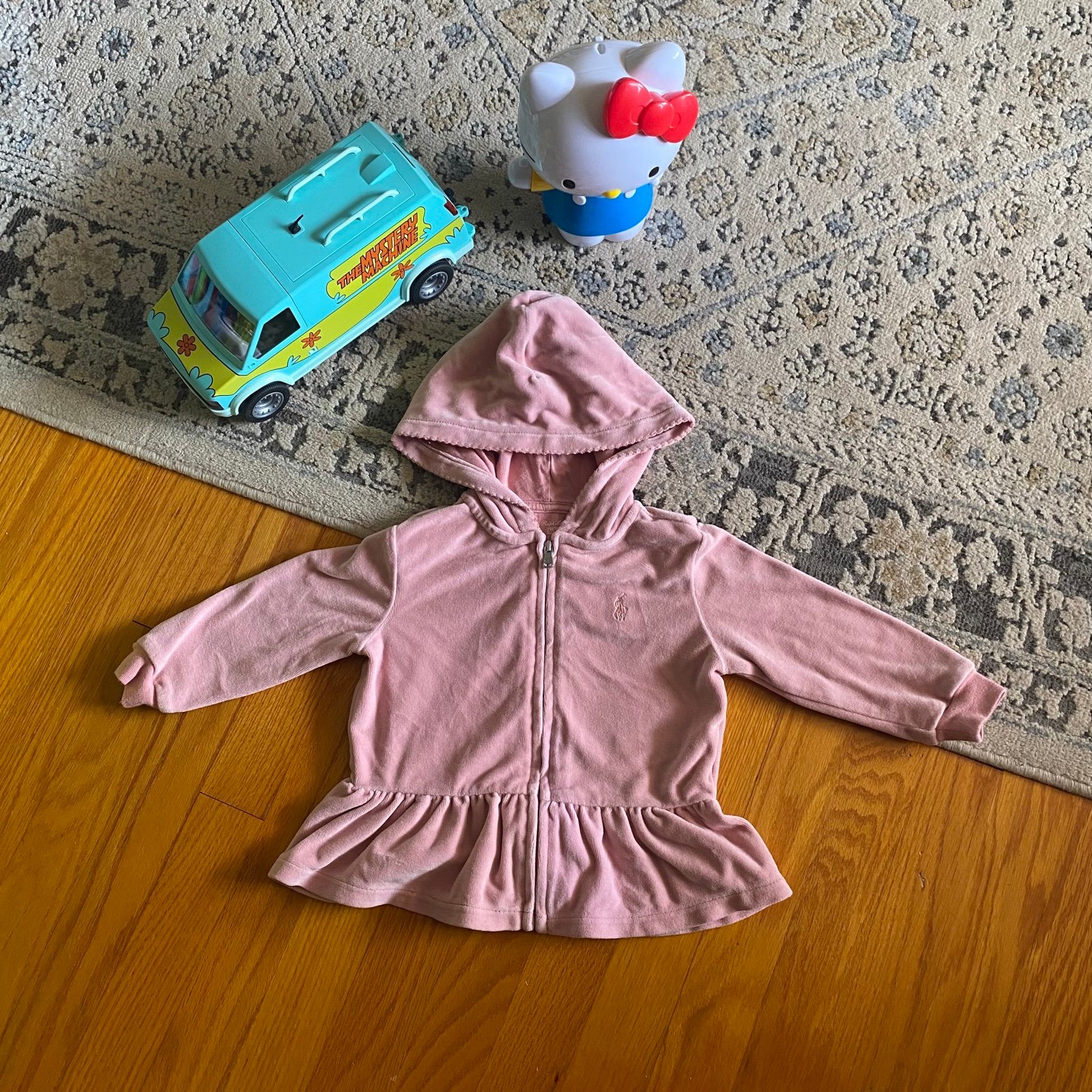 Polo Ralph Lauren Velvet Hoodie “Pink” • Sz 18 M (Month)