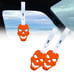 NEW 2PCS SKULL HEAD ORANGE JDM TSURIKAWA RING White Handle Strap Drift Charm