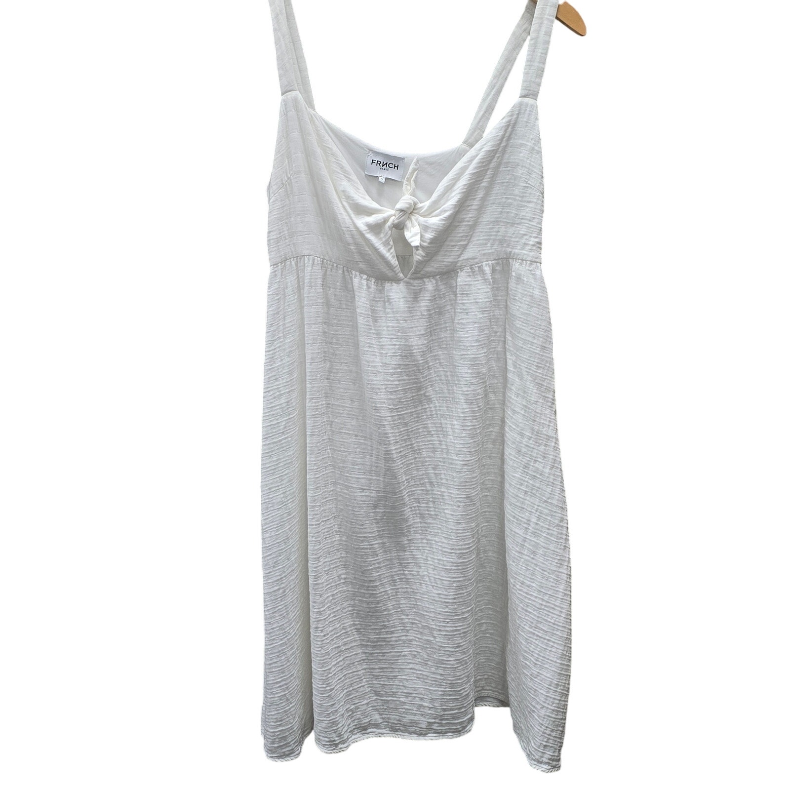 FRNCH Paris, White Cotton Gauze Dress, Size Medium