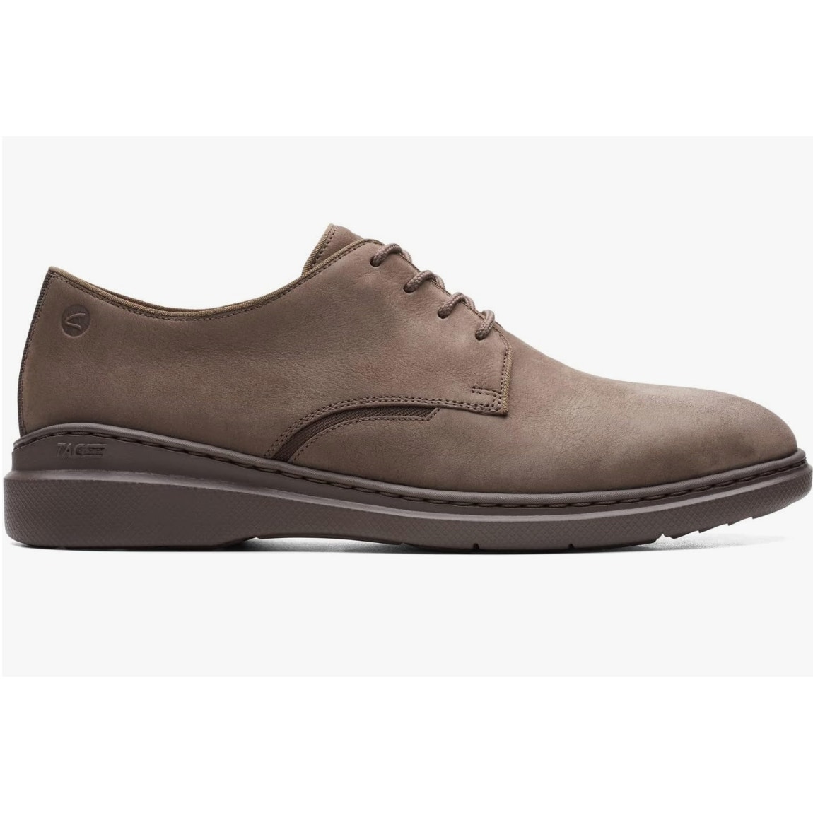 Clarks Men's Dennet Low Oxford, Dark Taupe Nubuck, 11.5