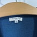 Vintage Christian Dior Embroidered Logo V Neck Knit Sweater Navy Blue USA Made M