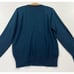 Vintage Christian Dior Embroidered Logo V Neck Knit Sweater Navy Blue USA Made M
