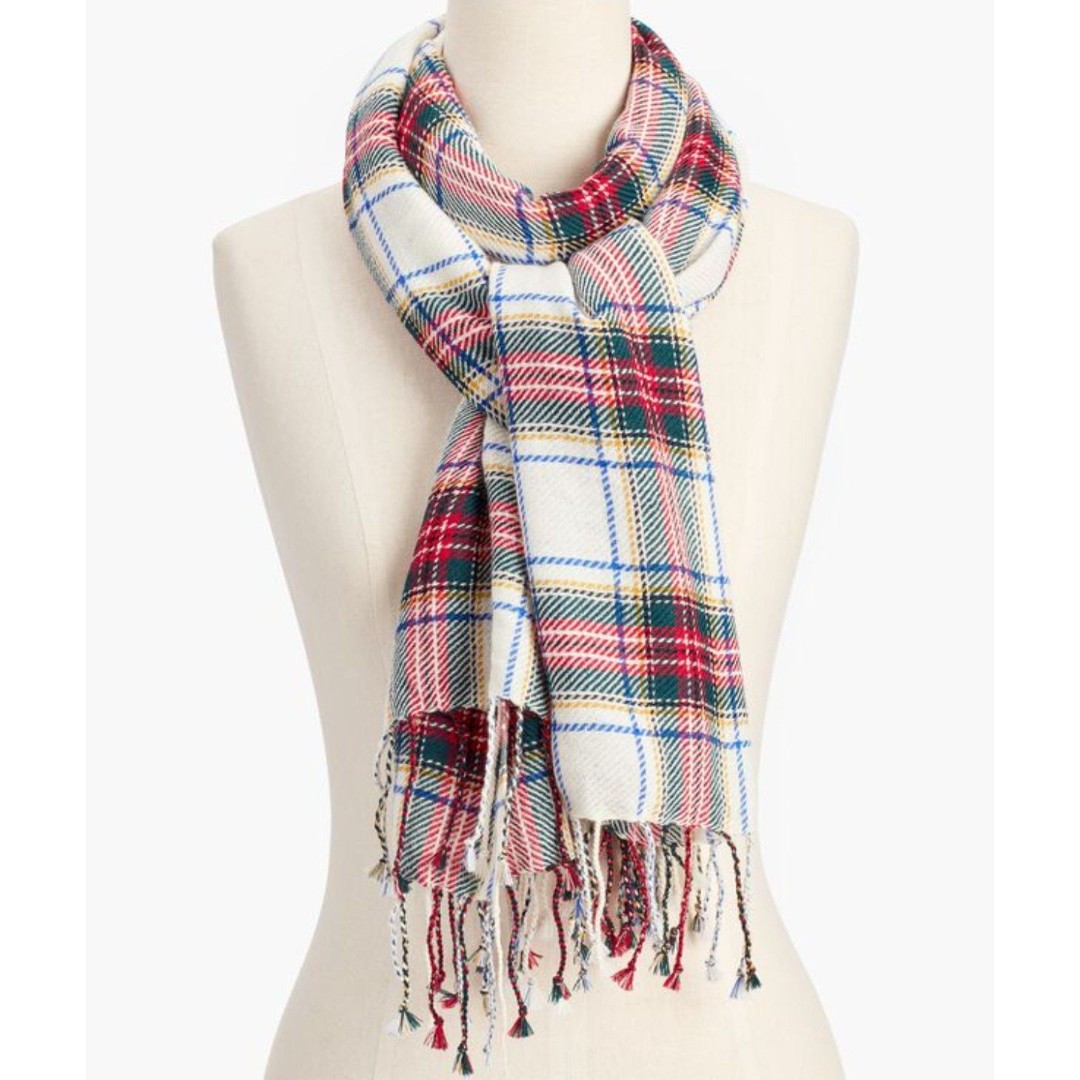 Talbots Classic Plaid Wool Scarf