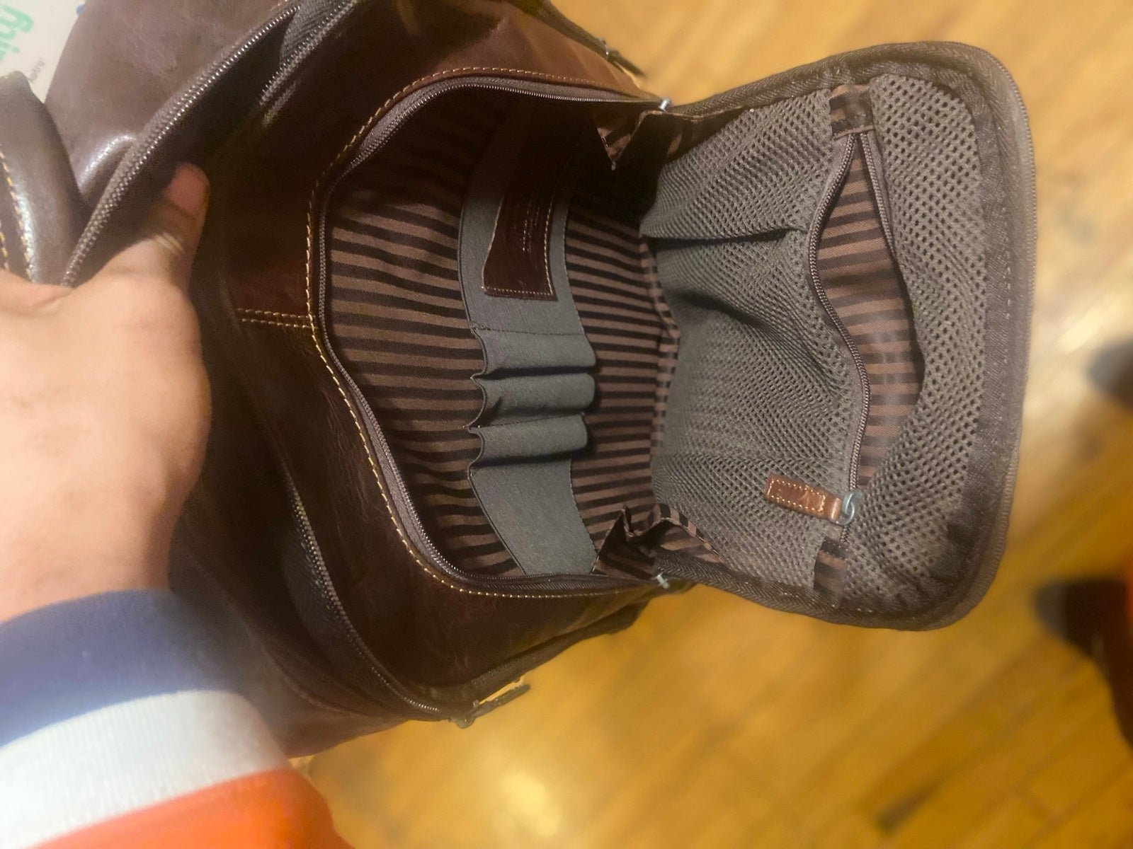 leather backpack