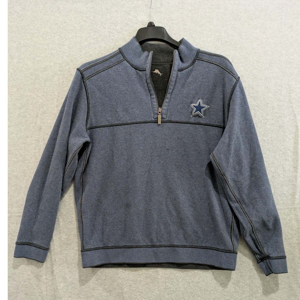 Dallas Cowboys NFL Football Tommy Bahama Reversible Sweatshirt Mens M Blue Gray