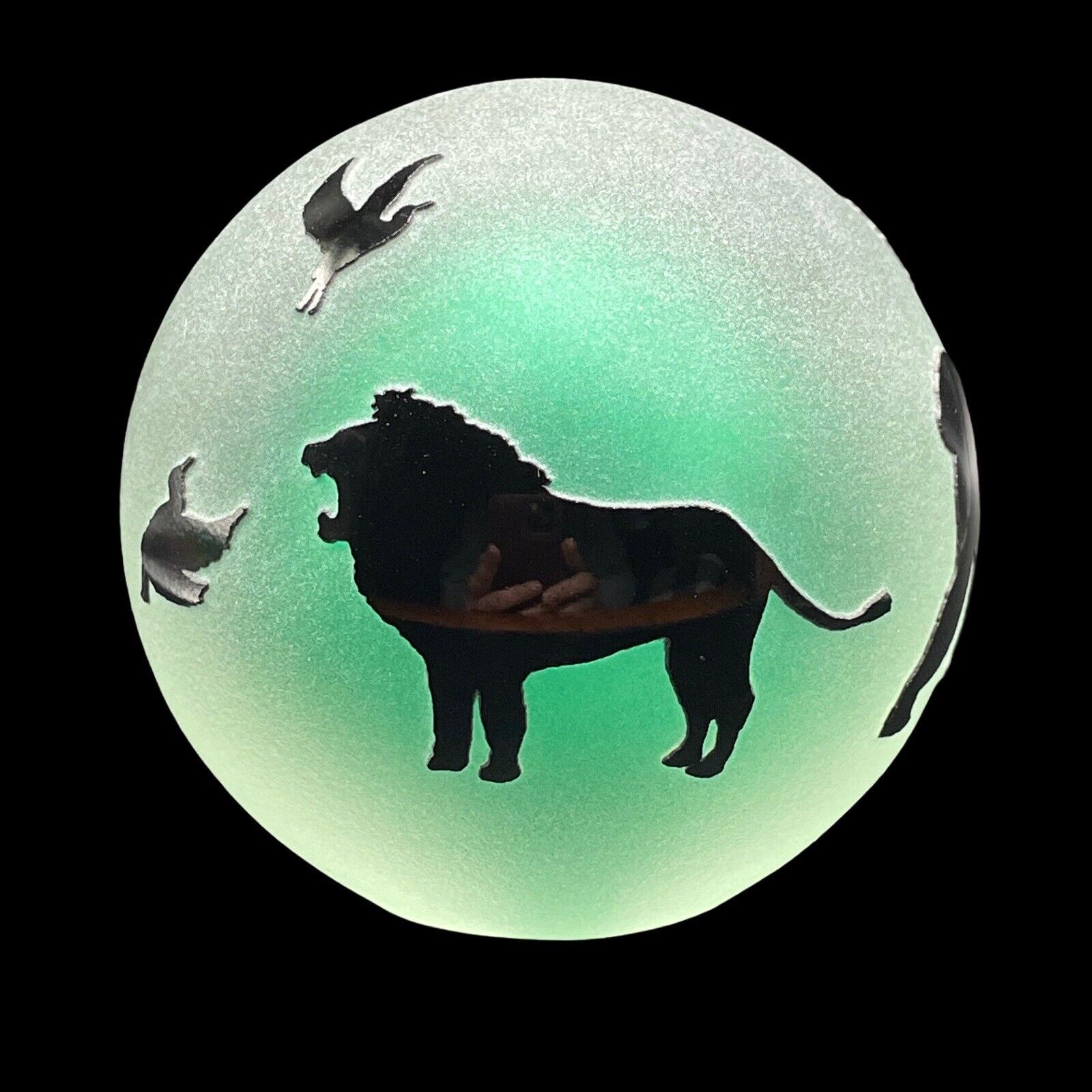 Correia Glass Paperweight Safari Lion Gorilla Giraffe Birds Elephant Signed