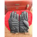 Vintage Gloves Black Leather Zippered Fur Moto Gloves 9