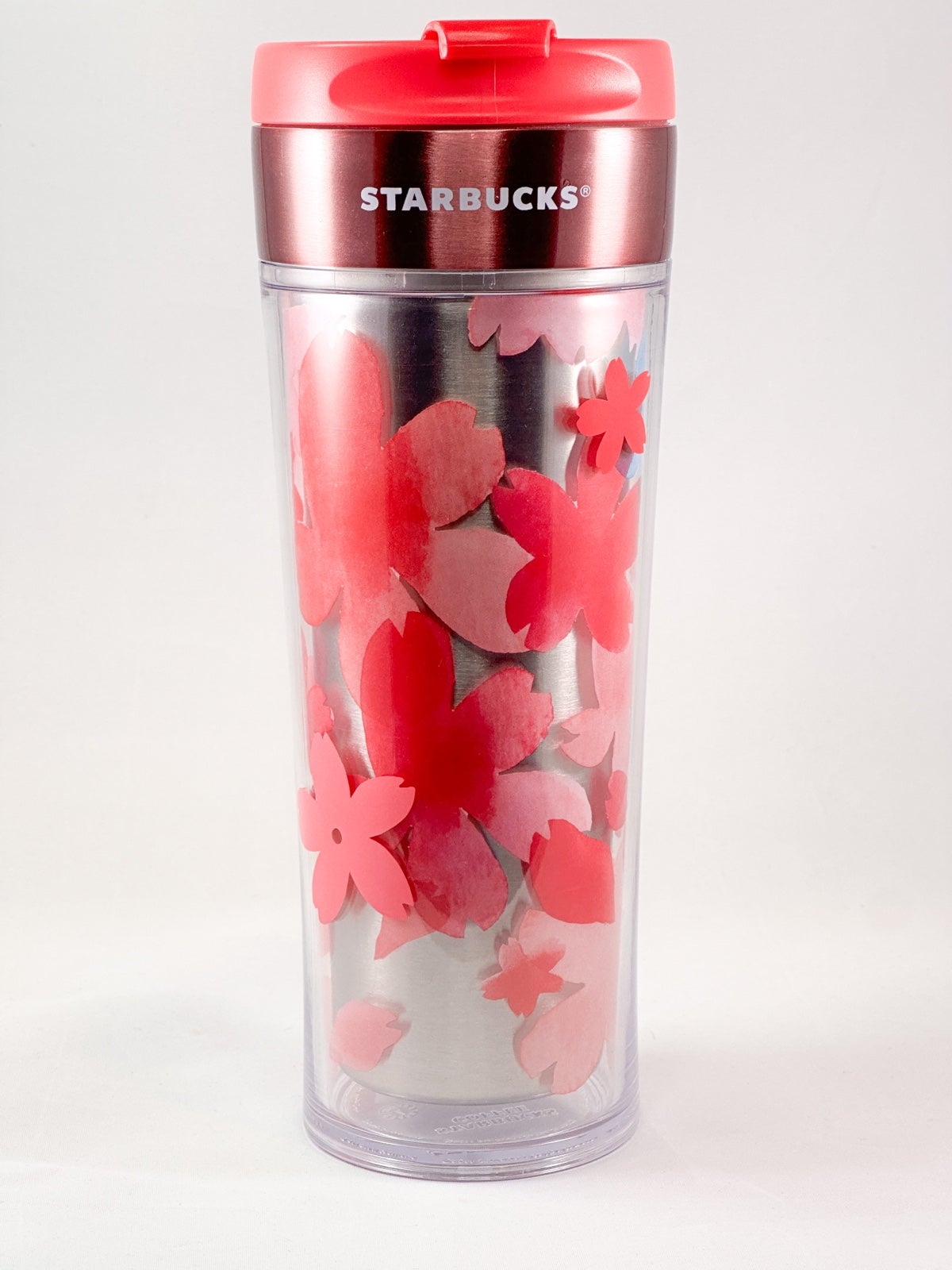 New Starbucks Japan Sakura Doodle Tumbler 2018 Pink Cherry Blossom Overseas